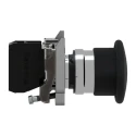 Schneider Electric Harmony XB4 Series Push Button Switch, Spring Return, Panel Mount, 22 mm Cutout, SPST, Black LED XB4BC21