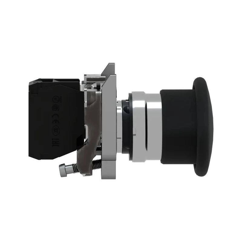 Schneider Electric Harmony XB4 Series Push Button Switch, Spring Return, Panel Mount, 22 mm Cutout, SPST, Black LED XB4BC21