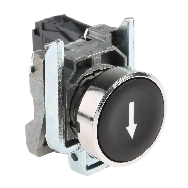 Schneider Electric Harmony XB4 Series Push Button Switch, Spring Return, Panel Mount, 22 mm Cutout, SPST, Black XB4BA3351