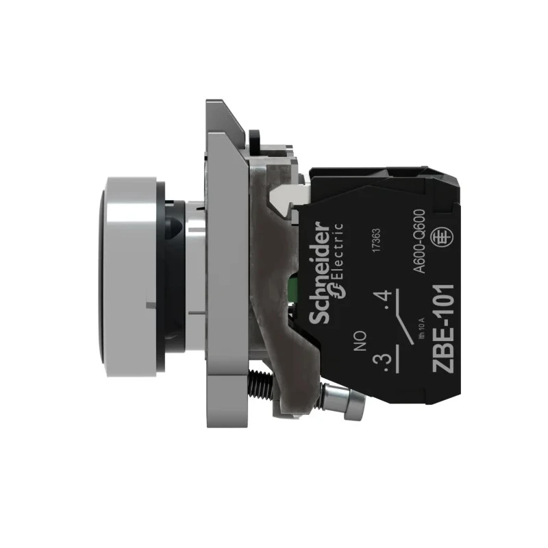 Schneider Electric Harmony XB4 Series Push Button Switch, Spring Return, Panel Mount, 22 mm Cutout, SPST, Black XB4BA3351