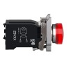 Schneider Electric Panel Mount Red LED Pilot Light Harmony XB4 22mm Cutout 120V AC Metal Body Round XB4BV34