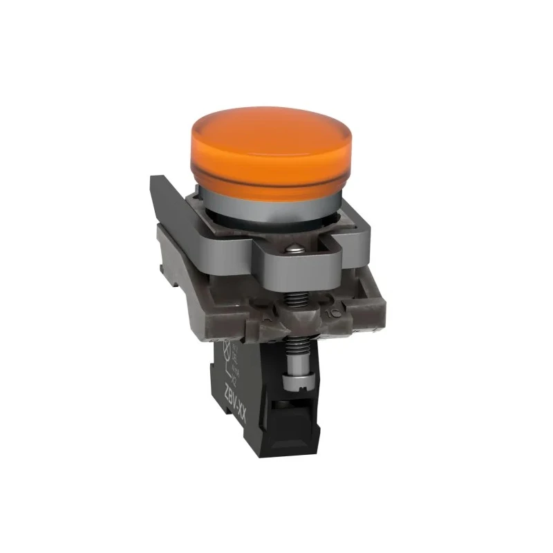 Schneider Electric Panel Mount Orange LED Pilot Light Harmony XB4 22 mm Cutout 240V AC IP67 IP69 IP66 XB4BVM5