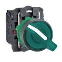 Schneider Electric 2-Position Illuminated Rotary Selector Switch with Green Standard Handle and Stay Put Function XB5AK123B5