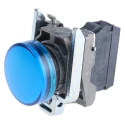 Schneider Electric Panel Mount Blue LED Pilot Light Harmony XB4 22 mm Cutout 240V AC IP67 IP69 IP66 XB4BVM6