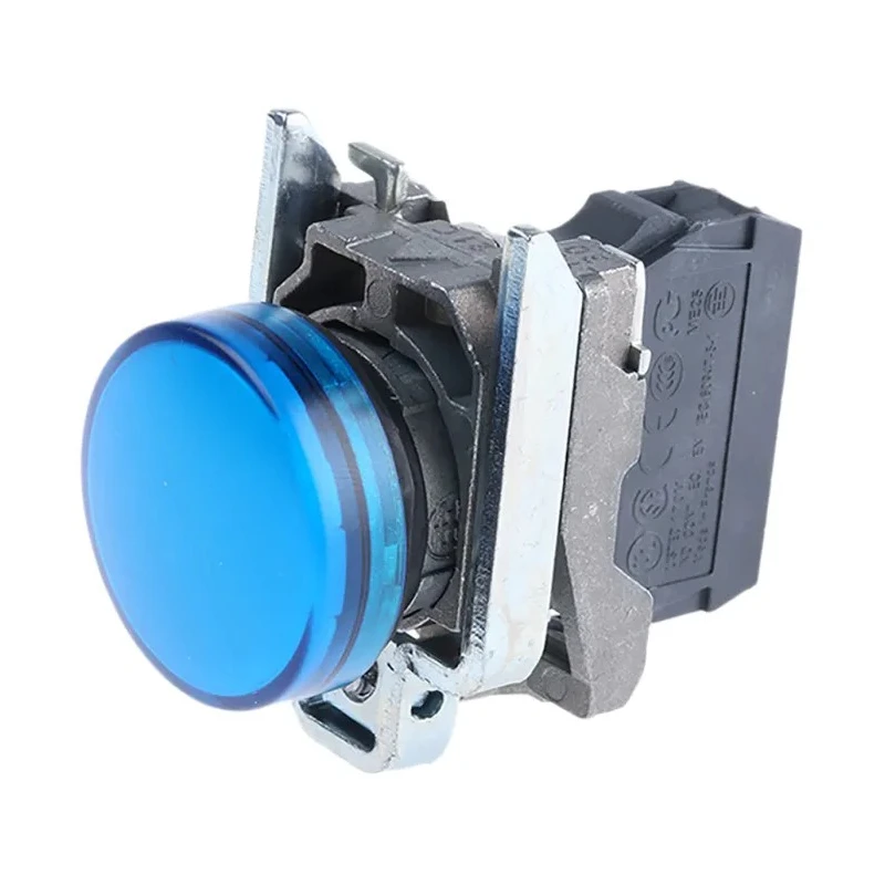 Schneider Electric Panel Mount Blue LED Pilot Light Harmony XB4 22 mm Cutout 240V AC IP67 IP69 IP66 XB4BVM6