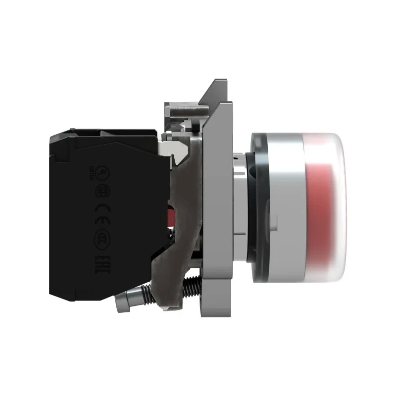 Schneider Electric Harmony XB4 Series Push Button Switch, Spring Return, Panel Mount, 22 mm Cutout, SPST, Red LED XB4BP42EX