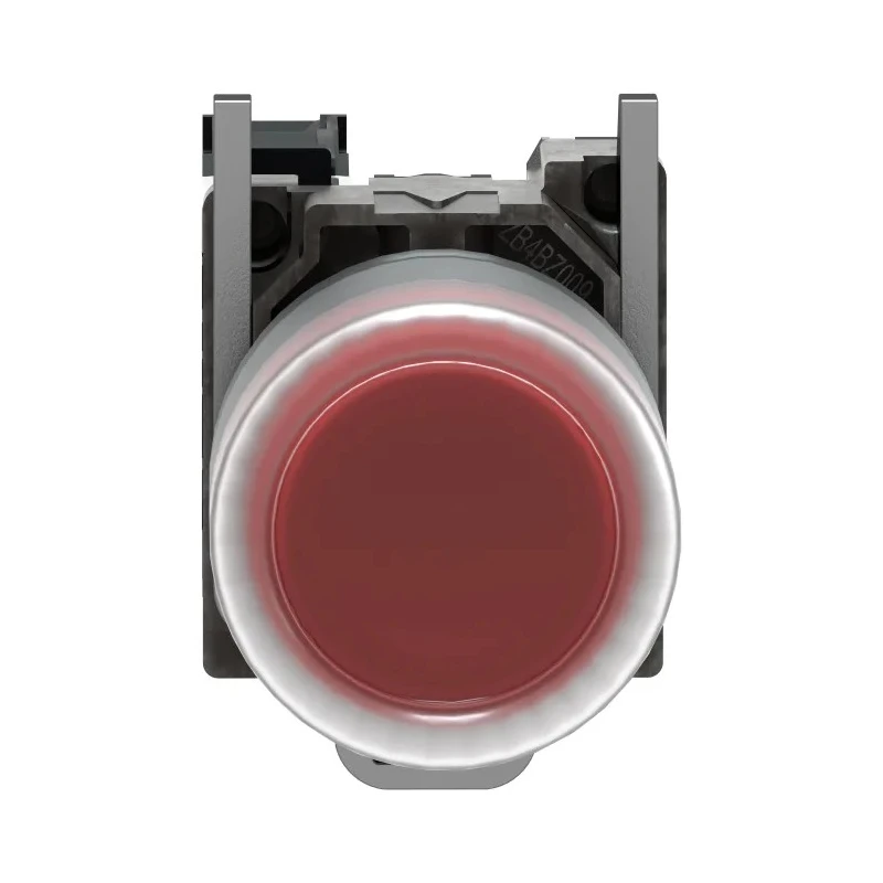 Schneider Electric Harmony XB4 Series Push Button Switch, Spring Return, Panel Mount, 22 mm Cutout, SPST, Red LED XB4BP42EX