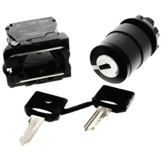 Schneider Electric Selector Switch 3 Positions 2 NO Contact Configuration 22 mm Cutout Diameter Harmony XB5 XB5AG03