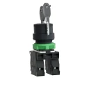 Schneider Electric Selector Switch 3 Positions 2 NO Contact Configuration 22 mm Cutout Diameter Harmony XB5 XB5AG03