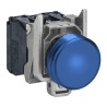 Schneider Electric Panel Mount Blue LED Pilot Light Harmony XB4 22 mm Cutout 120V AC IP66 IP67 IP69 XB4BVG6