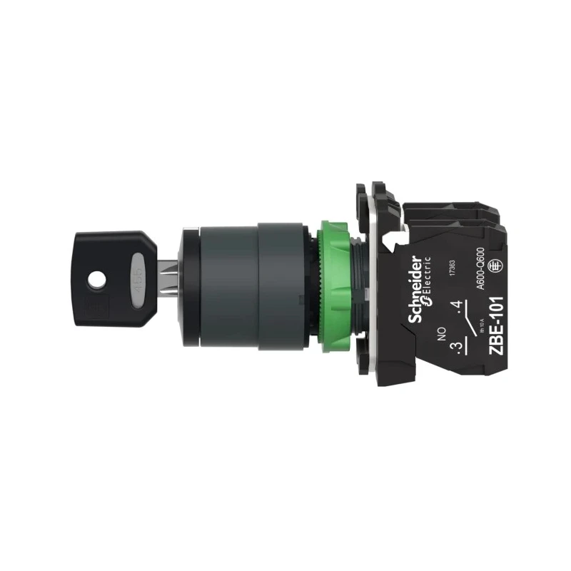 Schneider Electric Selector Switch 3 Positions 2 NO Contact Configuration 22 mm Cutout Diameter Harmony XB5 XB5AG03