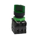 Schneider Electric Stay Put Green Standard Handle Selector Switch 22 mm Cutout Diameter Illuminated 1 NO/1 NC XB5AK123M5