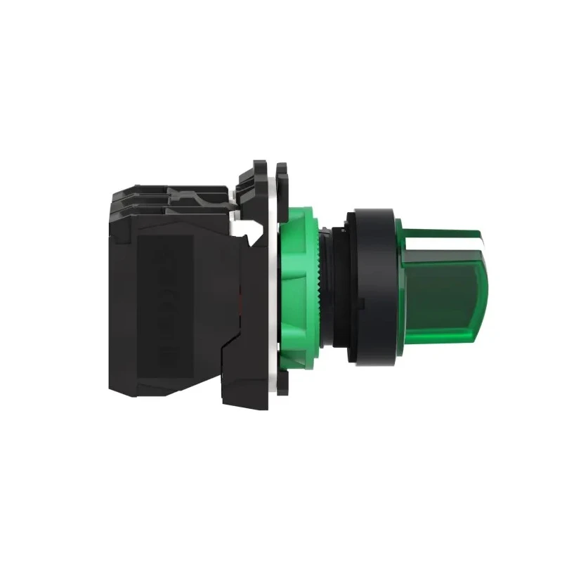 Schneider Electric Stay Put Green Standard Handle Selector Switch 22 mm Cutout Diameter Illuminated 1 NO/1 NC XB5AK123M5