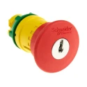 Schneider Electric Harmony Series Key Release Emergency Stop Push Button Panel Mount 22 mm Cutout 1 NO/1 NC IP66 