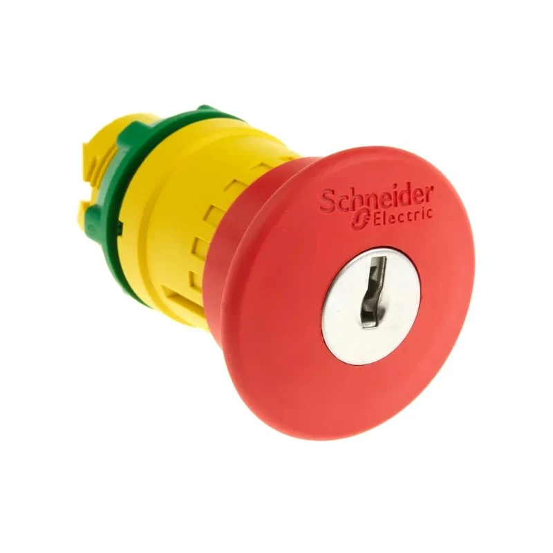 Schneider Electric Harmony Series Key Release Emergency Stop Push Button Panel Mount 22 mm Cutout 1 NO/1 NC IP66 