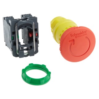 Schneider Electric Harmony XB5 Series Twist Release Emergency Stop Push Button Panel Mount 22mm Cutout SPDT IP66 XB5AS8445