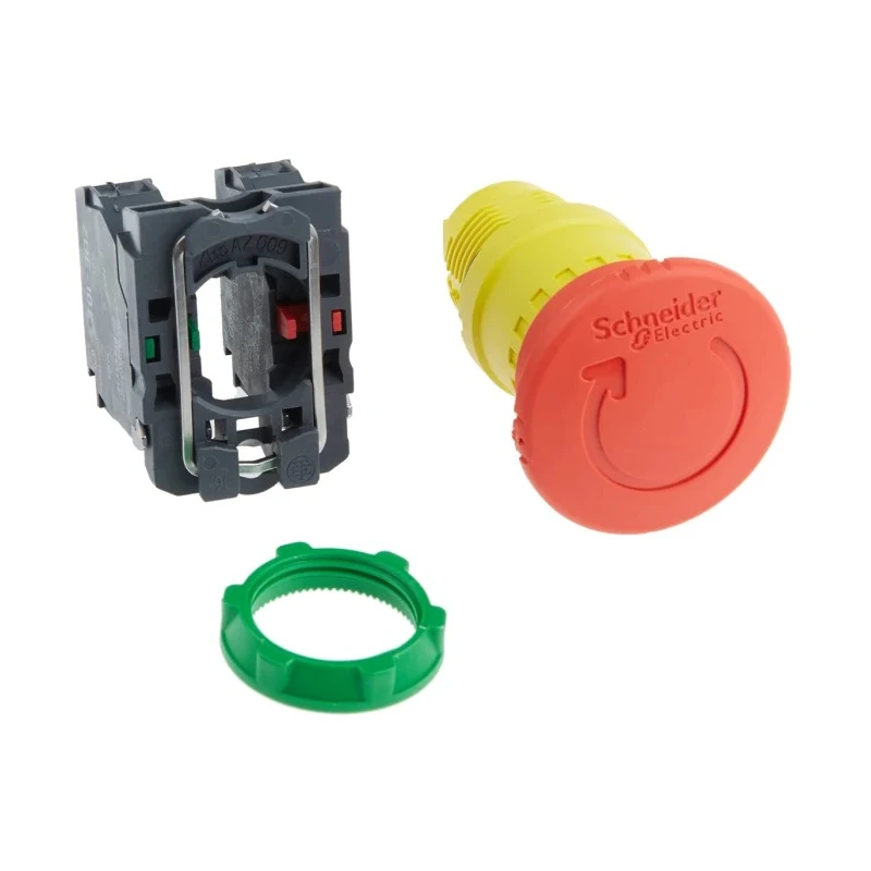 Schneider Electric Harmony XB5 Series Twist Release Emergency Stop Push Button Panel Mount 22mm Cutout SPDT IP66 XB5AS8445