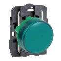 Schneider Electric Panel Mount Green LED Pilot Light Harmony XB5 22 mm Cutout 240V AC IP66 IP67 Round XB5AVM3