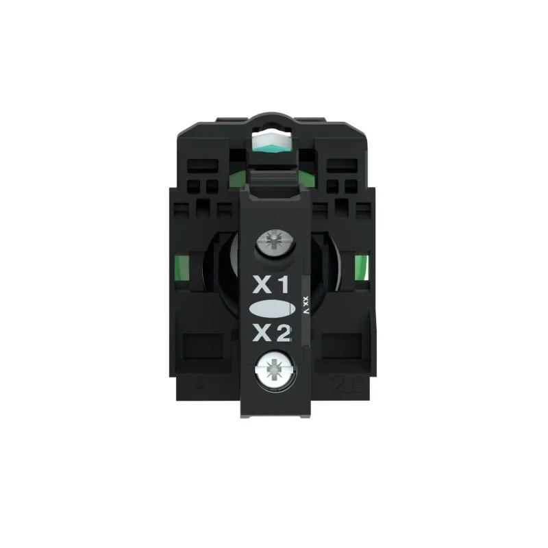 Schneider Electric Panel Mount Green LED Pilot Light Harmony XB5 22 mm Cutout 240V AC IP66 IP67 Round XB5AVM3