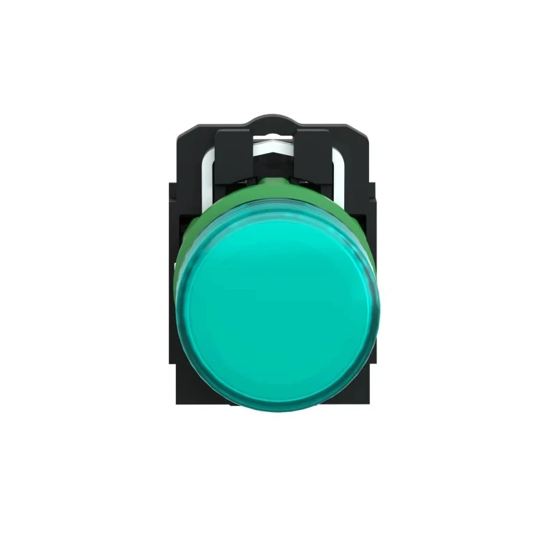 Schneider Electric Panel Mount Green LED Pilot Light Harmony XB5 22 mm Cutout 240V AC IP66 IP67 Round XB5AVM3