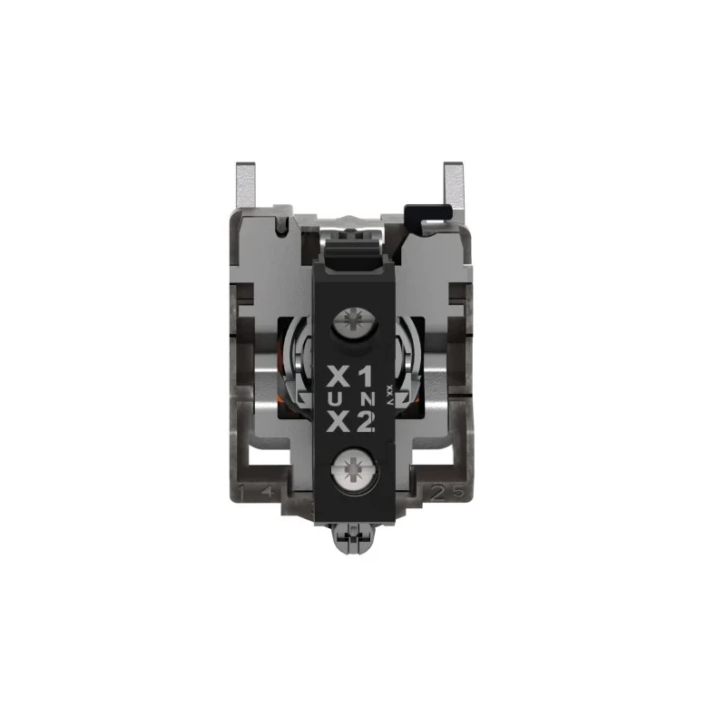 Schneider Electric Panel Mount Orange LED Pilot Light Harmony XB4 22 mm Cutout 120V AC Metal Body XB4BVG5