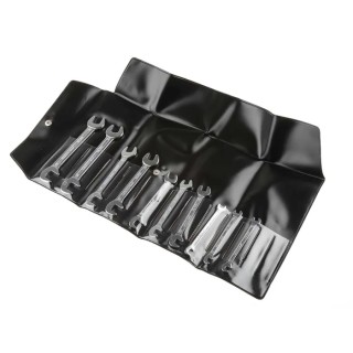 Bahco 10-Piece Open End Spanner Set, Sizes 4 4.5 5 5.5 6 7 8 9 10 11 mm, Vanadium Steel, Nickel Chrome Plated 1931M/10T