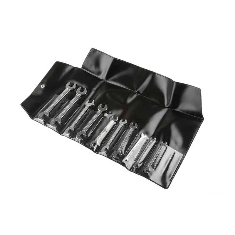 Bahco 10-Piece Open End Spanner Set, Sizes 4 4.5 5 5.5 6 7 8 9 10 11 mm, Vanadium Steel, Nickel Chrome Plated 1931M/10T
