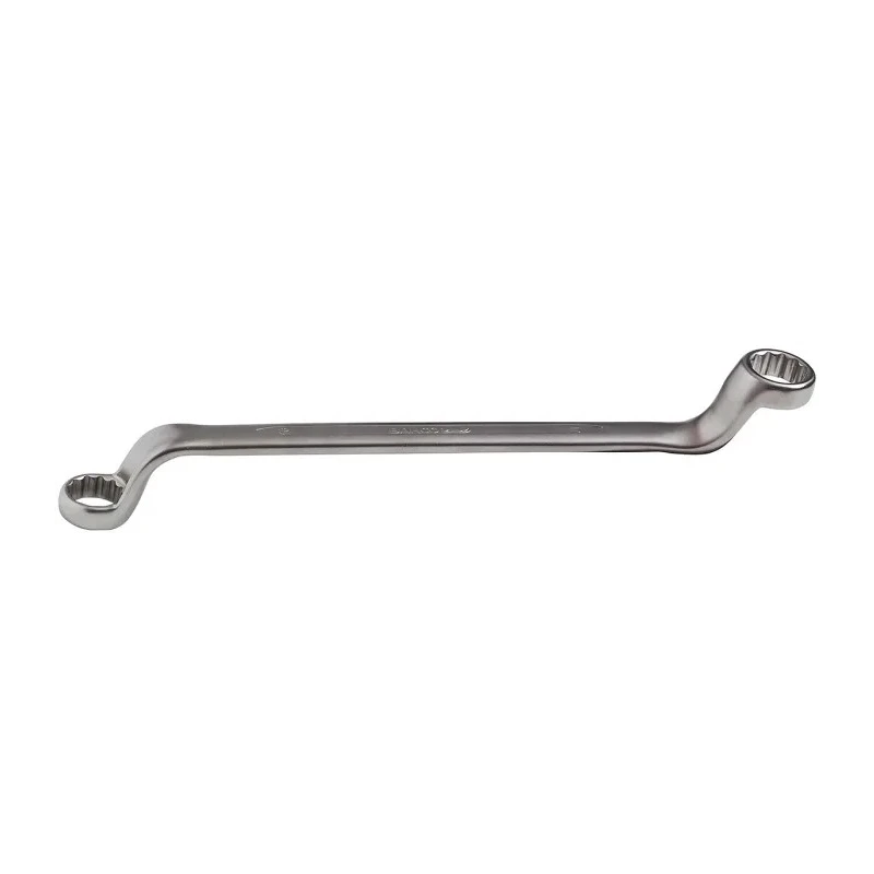 Bahco Offset Ring Spanner 12 to 13 mm², Chrome Finished Alloy Steel, 210mm Overall Length 2M-12-13