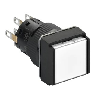 Schneider Electric Harmony XB6 Series Illuminated Push Button Switch, Snap Action, Panel Mount, 16 mm Cutout XB6ECW1B2P