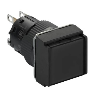 Schneider Electric Harmony XB6 Series Push Button Switch Panel Mount Spring Return, 16 mm Cutout, SPDT, Black LED XB6ECA21P