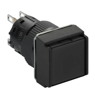 Schneider Electric Harmony XB6 Series Push Button Switch Panel Mount Spring Return, 16 mm Cutout, SPDT, Black LED XB6ECA21P