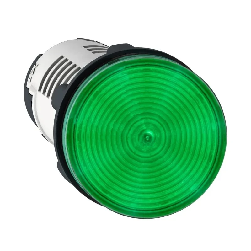 Schneider Electric Panel Mount Green LED Pilot Light 22 mm Cutout, 26.4 V AC, 30 V DC, IP20/IP65, Round XB7EV03BP