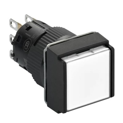 Schneider Electric Harmony XB6 Series Illuminated Push Button Switch, Spring Return, Panel Mount, 16 mm Cutout XB6ECW1B1P