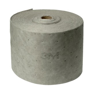 3M Spill Absorbent Sorbent Roll for Oil Use, Pearl Grey, 288 L Absorbent Capacity, 46m Length, 960mm Width 56277