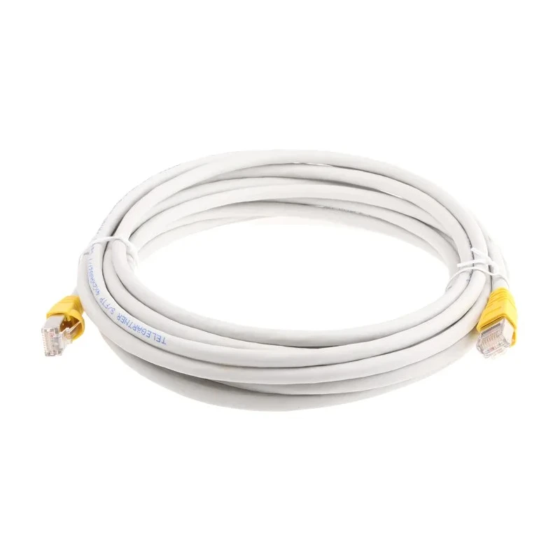 Telegartner Shielded Cat6a Ethernet Cable, 5 m, Low Smoke Zero Halogen Jacket, Grey 