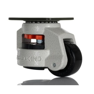RS PRO Swivel Castor, 250 kg Load Capacity, 63 mm Nylon Wheel, Steel Plate Frame, Powder Coated 611-4458