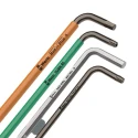 Wera 9-Piece Torx Key Set, L Shape, Extra Long Arm Steel Phosphate Finish 05024244001