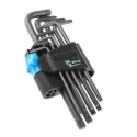 Wera 9-Piece Torx Key Set, L Shape, Extra Long Arm Steel Phosphate Finish 05024244001