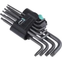 Wera 9-Piece Torx Key Set L Shape Long Arm Steel Phosphate Finish 05024242001