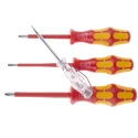 Wera Insulated Slotted and Pozidriv Screwdriver Set 7-Piece 1000V VDE Kraftform Plus VDE Series 05006148001