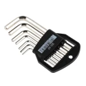 Wiha 7 Piece L Metric Hex Key Set, Hex Size 1.5 to 6 mm, Nickel Chrome Plated Chrome Vanadium Steel 01172