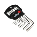 Wiha 7 Piece L Metric Hex Key Set, Hex Size 1.5 to 6 mm, Nickel Chrome Plated Chrome Vanadium Steel 01172