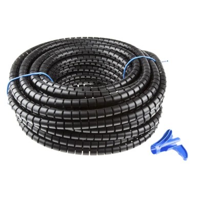 HellermannTyton Polypropylene Spiral Cable Wrap Black 21 mm Cable Diameter 25 m Length 161-64301 HWPP20-PP-BK
