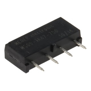 Meder Reed Relay SPNO Micro SIL Moulded Package 0.5A 5Vdc Coil 200Vdc Switching Voltage MS05-1A87-75D