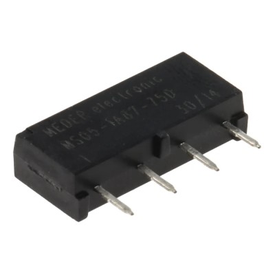 Meder Reed Relay SPNO Micro SIL Moulded Package 0.5A 5Vdc Coil 200Vdc Switching Voltage MS05-1A87-75D