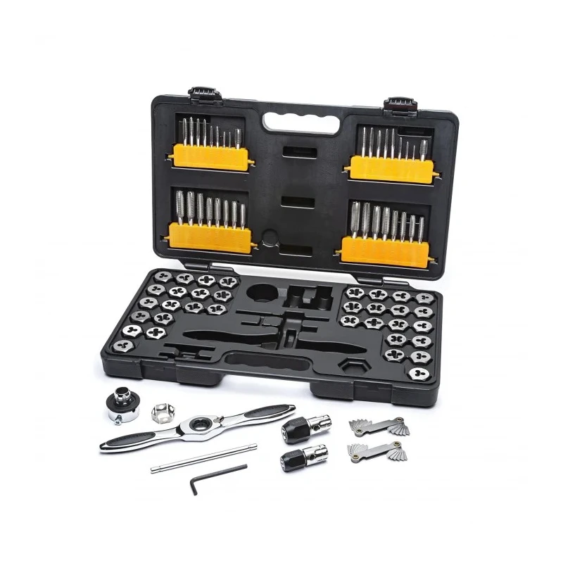 GearWrench 75-Piece Carbon Steel Tap & Die Set, 1/8 in - 1/2 in Taps, 1/8 in - 1/2 in Dies 3887
