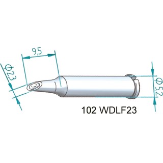 Ersa 2.3 mm Straight Hoof 30.5 mm Soldering Iron Tip for use with i-Tool 102WDLF23