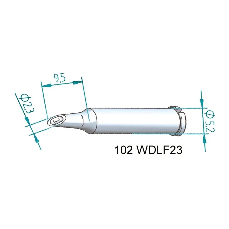 Ersa 2.3 mm Straight Hoof 30.5 mm Soldering Iron Tip for use with i-Tool 102WDLF23