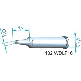 Ersa 1.6 mm Straight Hoof 30.5 mm Soldering Iron Tip for Use with i-Tool 102WDLF16