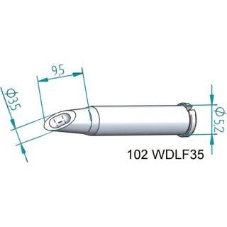 Ersa 3.5 mm Straight Hoof 30.5 mm Soldering Iron Tip for use with i-Tool 102WDLF35